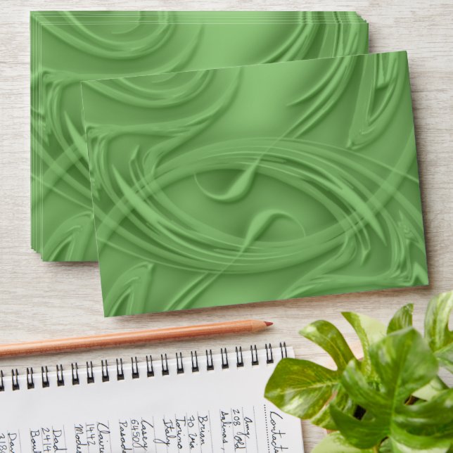 Curls Over Green Envelope (Stacked)