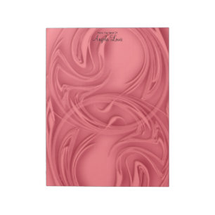 Curls Over Red Template Notepad