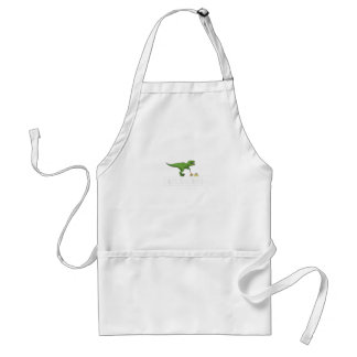Curlsaurus Curling Saurus Winter Sports Lover Adult Apron