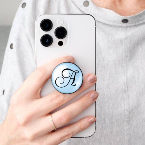 Curly A Monogram Pearl Look PopSocket