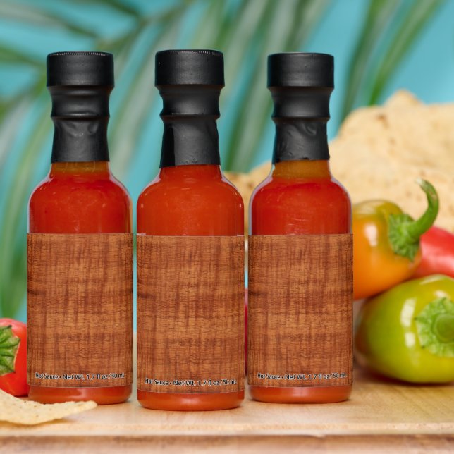 Curly Acacia Wood Grain Look Hot Sauces (Multi)