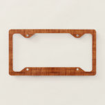 Curly Acacia Wood Grain Look License Plate Frame at Zazzle