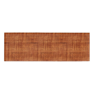 Curly Acacia Wood Grain Look Name Tag