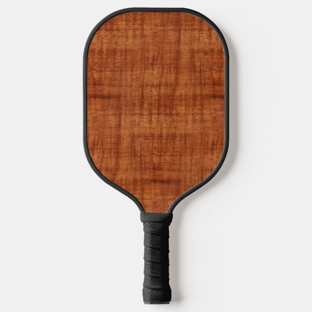 Curly Acacia Wood Grain Look Pickleball Paddle (Front)