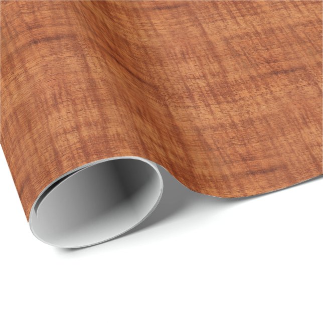 Curly Acacia Wood Grain Look Wrapping Paper (Roll Corner)