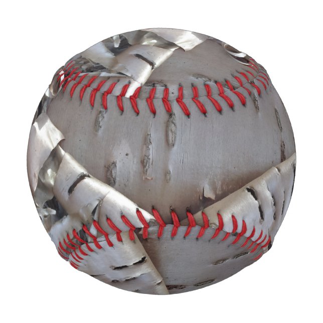 Curly Birch Bark Tree Rustic Baseball (Front)