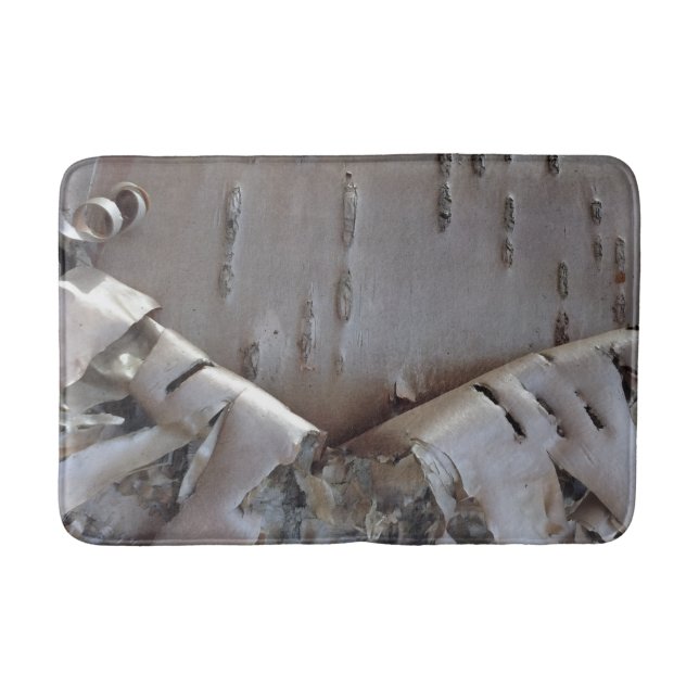 Curly Birch Bark Tree Rustic Bath Mat (Front)