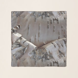 Curly Birch Bark Tree Rustic Chiffon Scarf