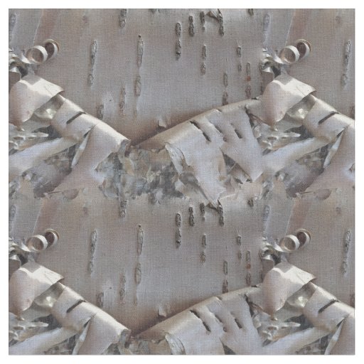 Curly Birch Bark Tree Rustic Fabric