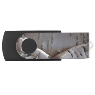 Curly Birch Bark Tree Rustic Flash Drive