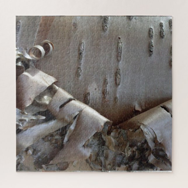 Curly Birch Bark Tree Rustic Jigsaw Puzzle (Vertical)