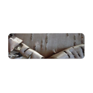 Curly Birch Bark Tree Rustic Label
