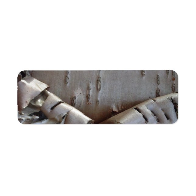 Curly Birch Bark Tree Rustic Label (Front)