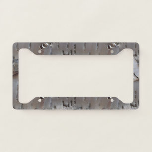 Curly Birch Bark Tree Rustic License Plate Frame