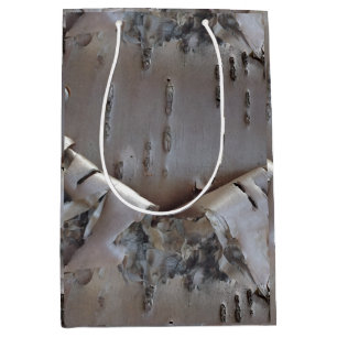 Curly Birch Bark Tree Rustic Medium Gift Bag