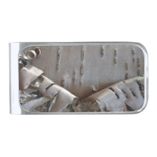 Curly Birch Bark Tree Rustic Money Clip
