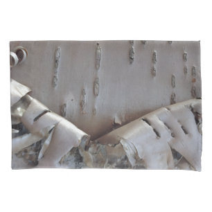 Curly Birch Bark Tree Rustic Pillow Case