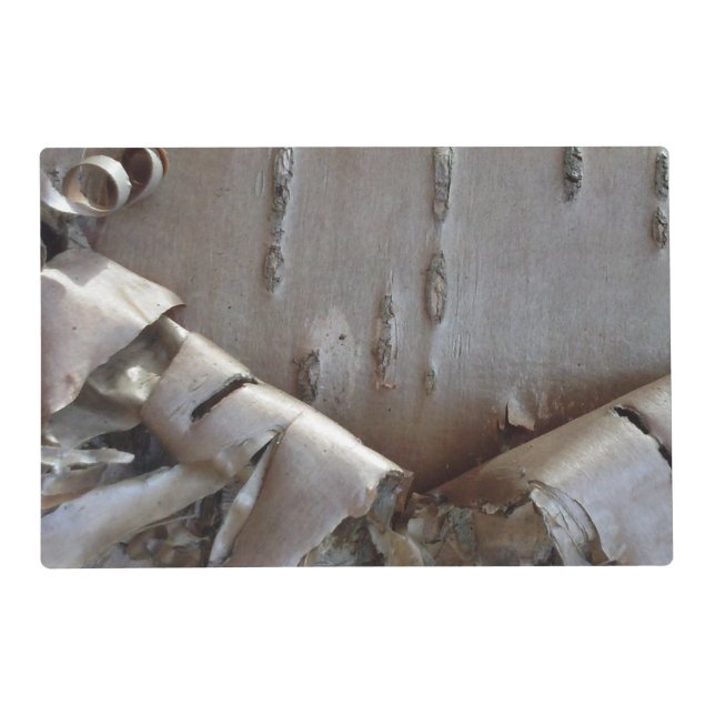 Curly Birch Bark Tree Rustic Placemat (Front)