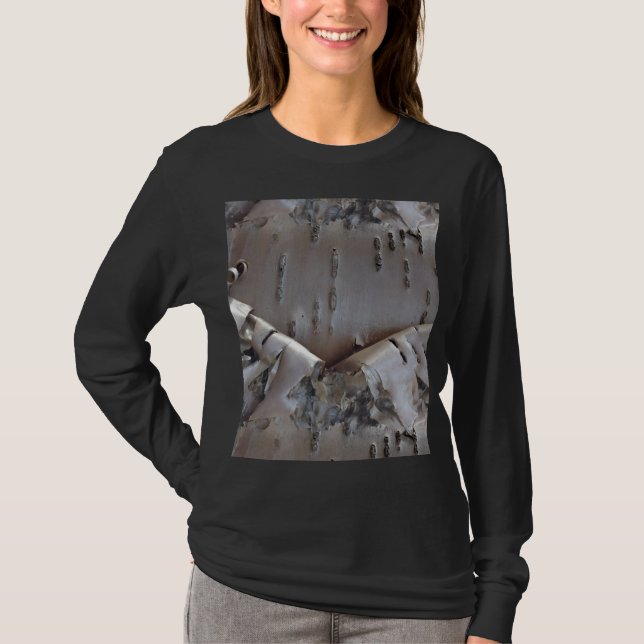Curly Birch Bark Tree Rustic T-Shirt (Front)