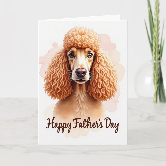 Curly Canine Sweet Fathers Day Card (Front)