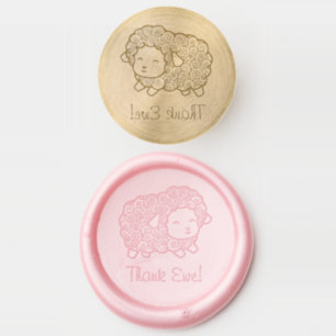 Curly Coat Thank Ewe (You) Sheep Wax Seal Stamp