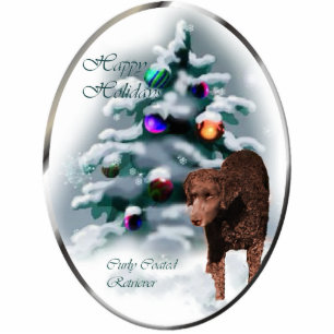 Curly Coated Retriever Christmas Gifts Ornament