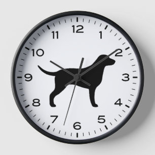 Curly Coated Retriever Dog Silhouette Clock