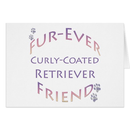 Curly-Coated Retriever Furever Cards (Front Horizontal)