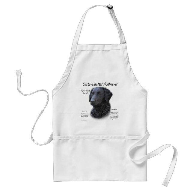 Curly-Coated Retriever History Design Adult Apron (Front)