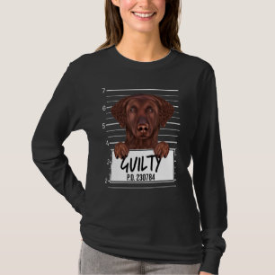 Curly Coated Retriever Mugshot Guilty Dog T-Shirt