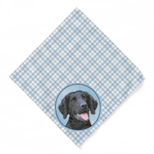 Curly-Coated Retriever Painting Original Dog Art Bandana