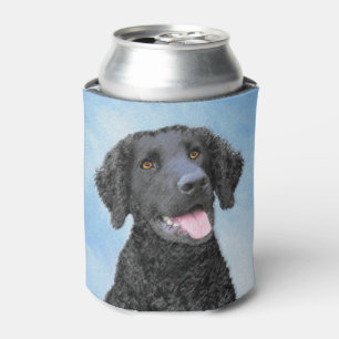 Curly-Coated Retriever Painting - Original Dog Art Can Cooler