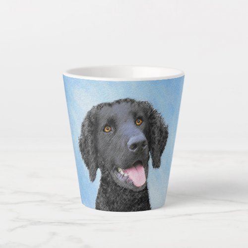 Curly_Coated Retriever Painting _ Original Dog Art Latte Mug