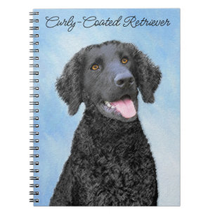 Curly-Coated Retriever Painting - Original Dog Art Notebook