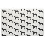 Curly Coated Retriever Silhouette Love Dogs Fabric