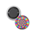 Curly Coil Rainbow Spiral Magnet at Zazzle