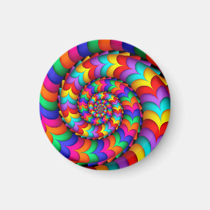 Curly Coil Rainbow Spiral Magnet