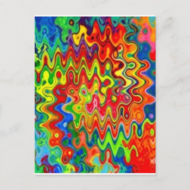Curly Colors Postcard (Front)
