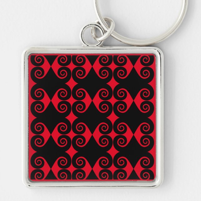 Curly Diamond Pattern Keychain (Front)