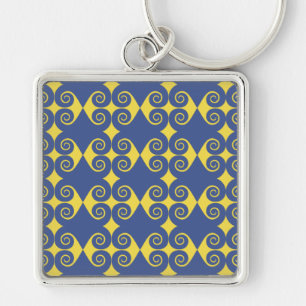 Curly Diamond Pattern Keychain