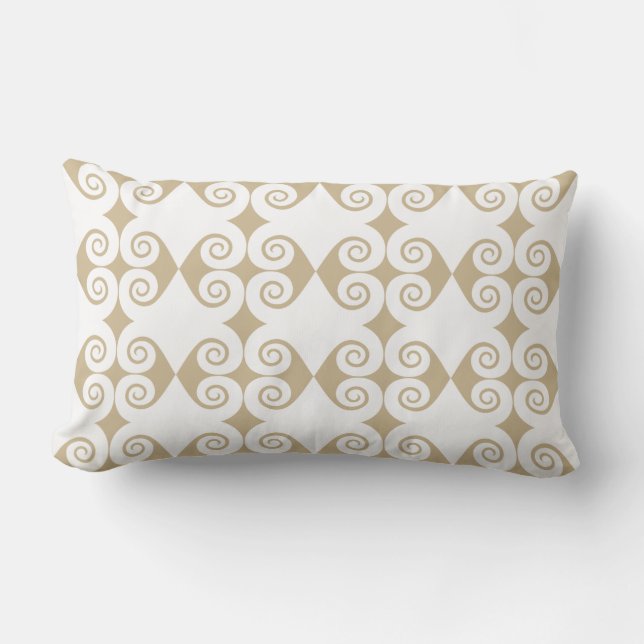 Curly Diamond Pattern Lumbar Pillow (Front)
