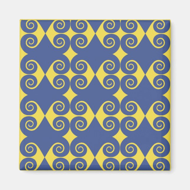 Curly Diamond Pattern Magnet (Front)