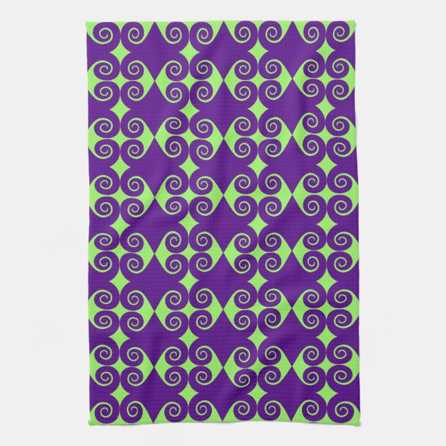 Curly Diamond Pattern Towel (Vertical)