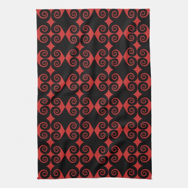 Curly Diamond Pattern Towel (Vertical)