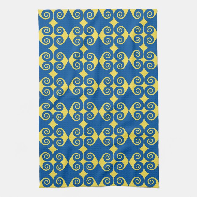 Curly Diamond Pattern Towel (Vertical)