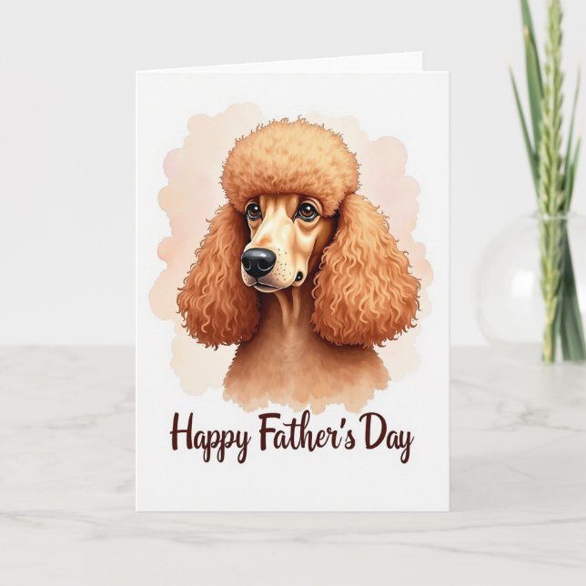 Curly Dog Fathers Day Card (Front)