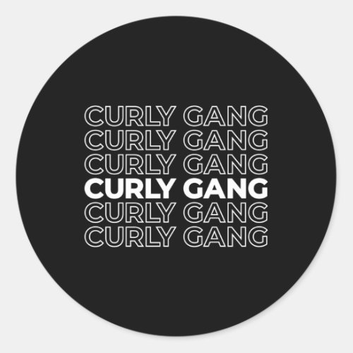 Curly Gang Classic Round Sticker