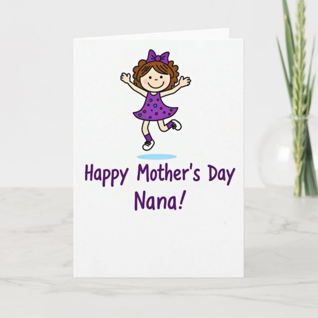 Curly Girl Mothers Day Card (Front)