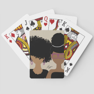 Curly Girl playing cards