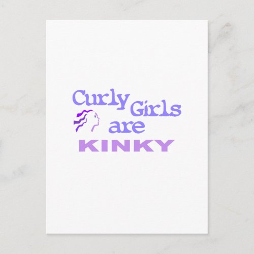 Curly Girls Are Kinky Postcard
